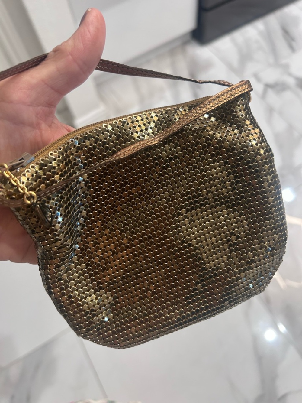 Whiting and Davis Metallic Disco Vintage Bag